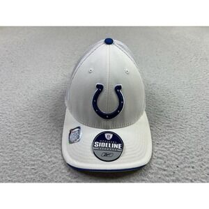 Indianapolis Colts Hat Cap Fitted Mens One Size White NFL Football Draft Reebok